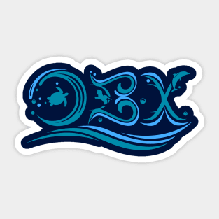 OBX Outer Banks North Carolina Waves Sticker